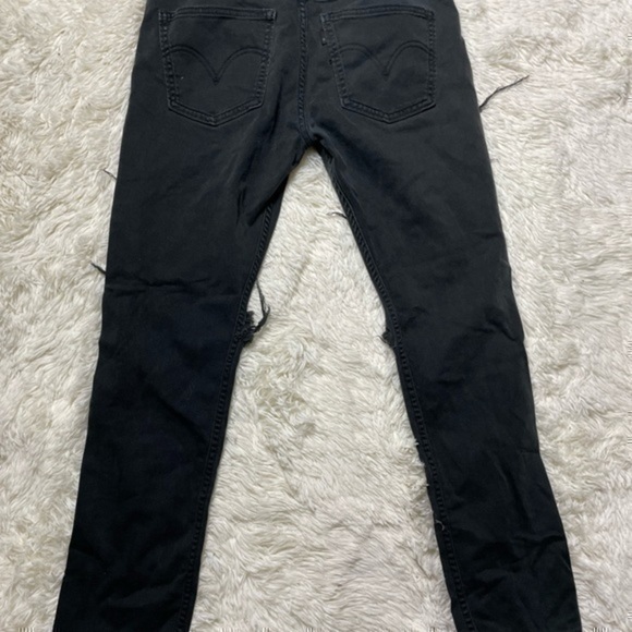 Men’s Black Levi’s Distressed Skinny Hipster jeans size 32 x 30 - Picture 5 of 9